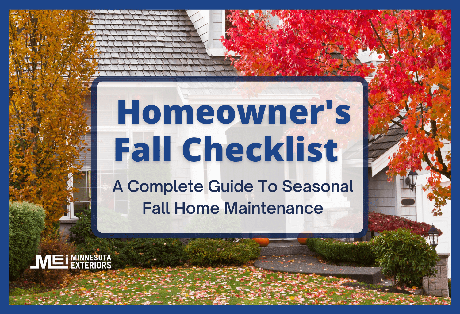 Homeowner's fall checklist blog cover
