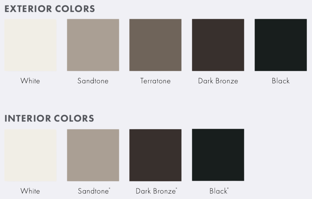 Interior and Exterior color choices for casement windows